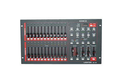 בקר DMX, 24 ערוצים, 24 סליידים LIGHTEK – תמונה 3